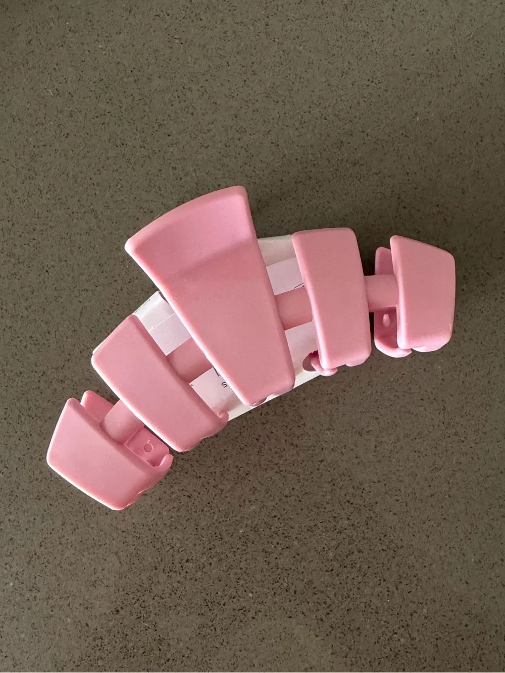 TELETIES Large Pink Claw Clip Matte Pink Aesthetic Hair Clip Strong Hold Chic
